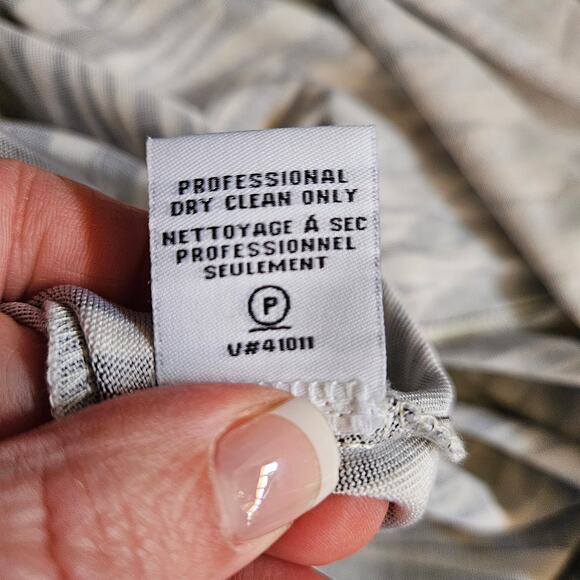 Diane VonFurstendberg Ruri Silk Dress Size 8 Geometric Stretch 3/4 Sleeve - Picture 6 of 9